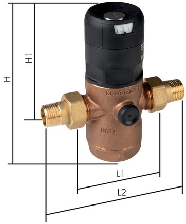 Exemplary representation: Filter pressure reducer for drinking water & nitrogen (gunmetal)