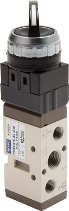 Exemplary representation: 5/2-way rotary switch valve